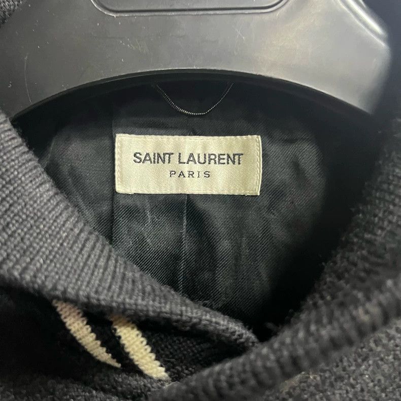 Saint Laurent Paris Classic Black Striped Casual Baseball Jacket-2507 Size US M / EU 48-50 / 2 - 2 Thumbnail