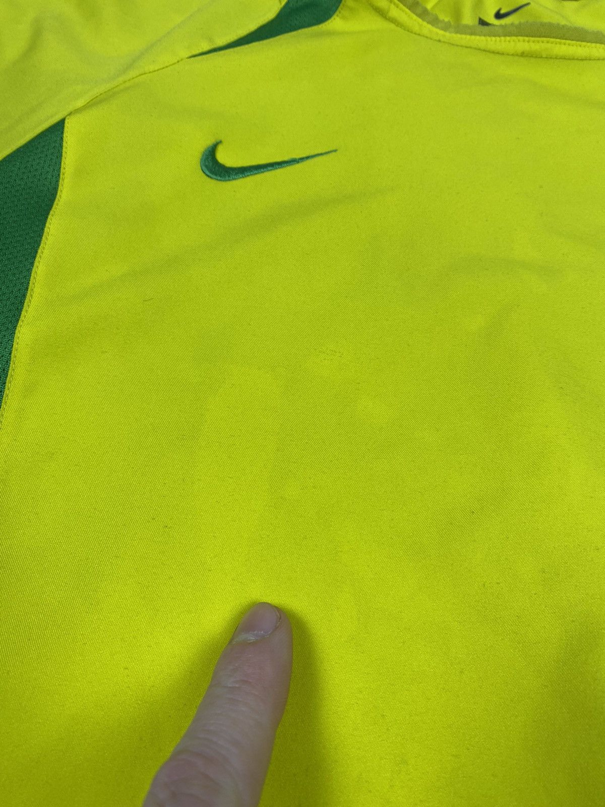 Nike × Vintage Vintage 00s Nike Brazil Hational Team Soccer Jersey Shirt Size US L / EU 52-54 / 3 - 11 Thumbnail