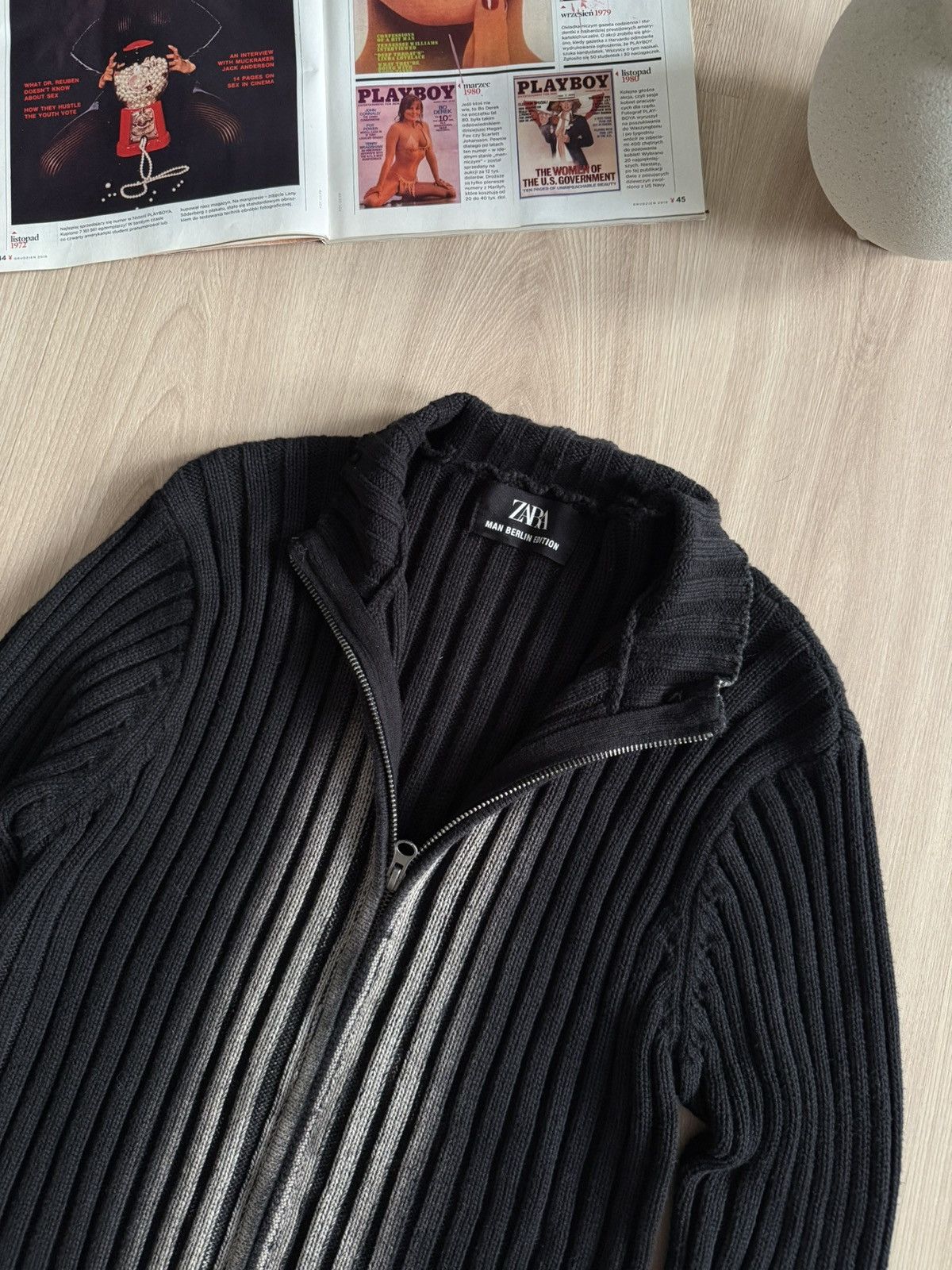 Zara Vintage Zara Man Berlin Edition Zip Sweater Diesel Style Size US M / EU 48-50 / 2 - 7 Thumbnail