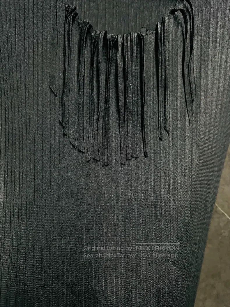 Issey Miyake Issey Miyake Black Fringe Top Size L / US 10 / IT 46 - 3 Thumbnail