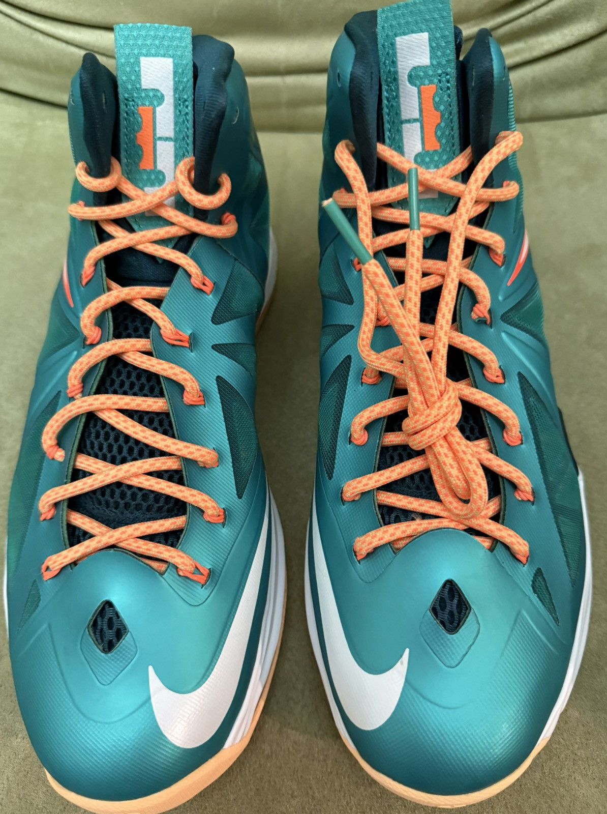 Nike Nike LeBron X (10) “Miami Dolphins” mid-top sneakers NEW 12 Size US 12 / EU 45 - 6 Thumbnail