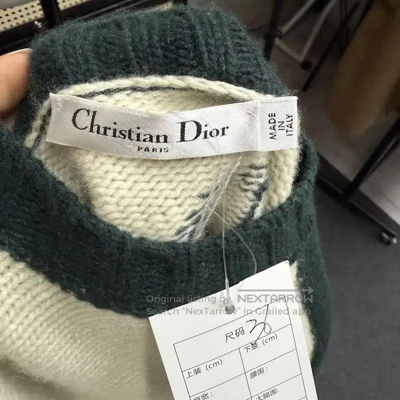Dior Dior Green Wool Pullover Sweater for Women . Size L / US 10 / IT 46 - 3 Thumbnail