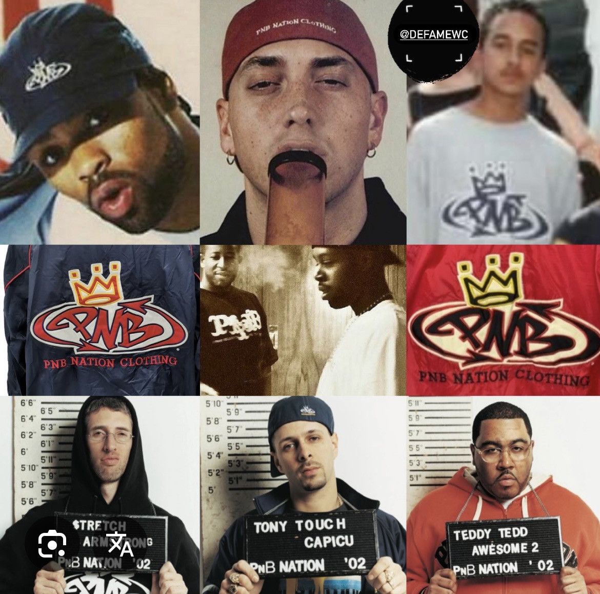 Rap Tees × Vintage Vintage 1990s PNB Nation Hip Hop Rappers Eminem Style Tee Size US L / EU 52-54 / 3 - 4 Thumbnail