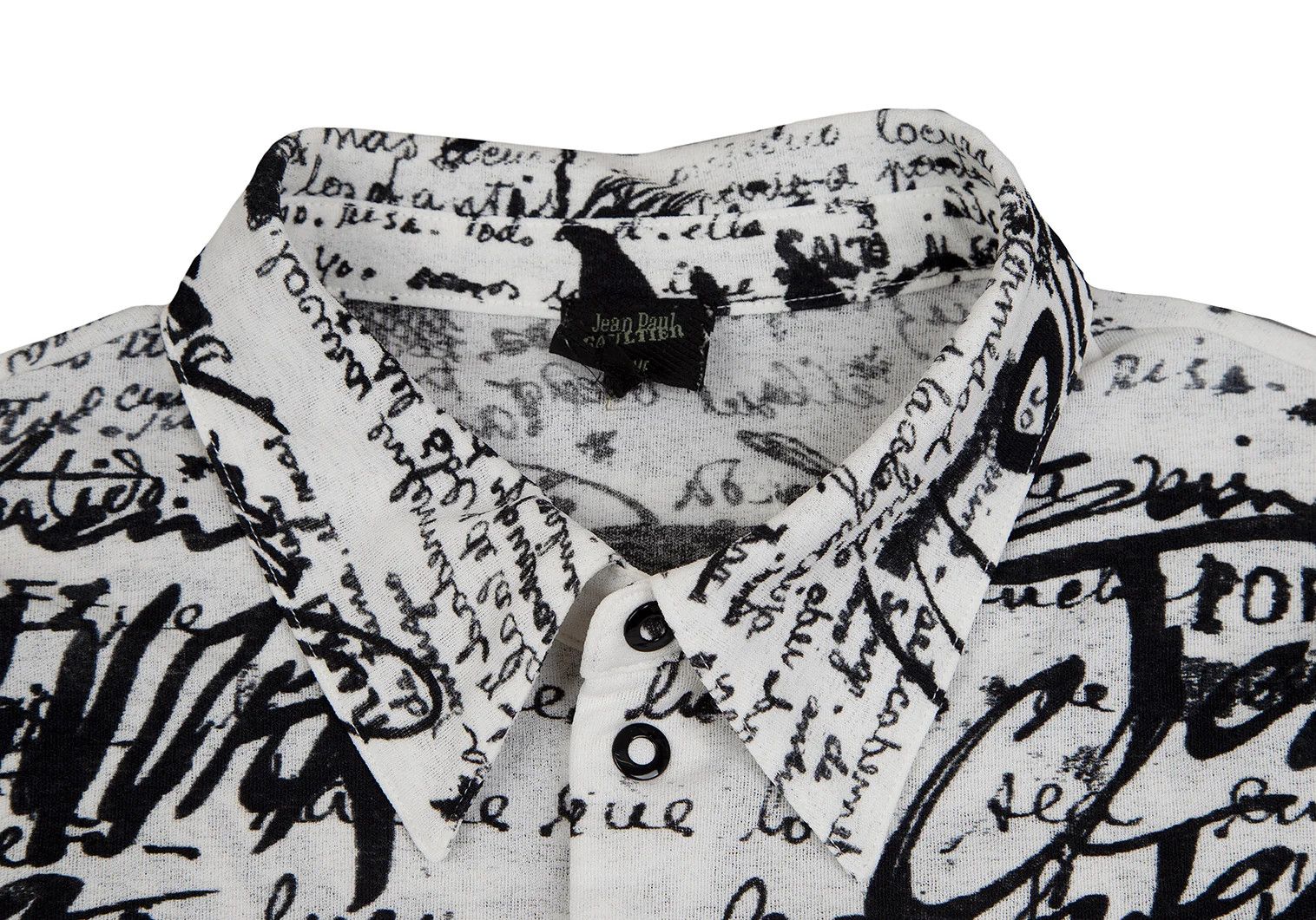 Jean Paul Gaultier Snap Button Shirt in Black and White, Size 48 Size US M / EU 48-50 / 2 - 3 Thumbnail