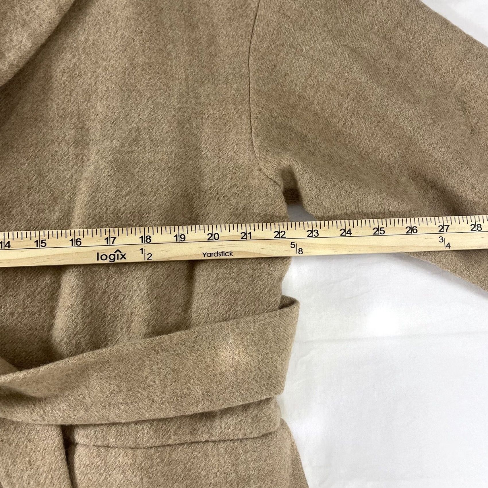 Zara VINTAGE Zara Women's Coat Wool Camel Limited Edition Waterfall Beige 8440646 Size ONE SIZE - 4 Thumbnail