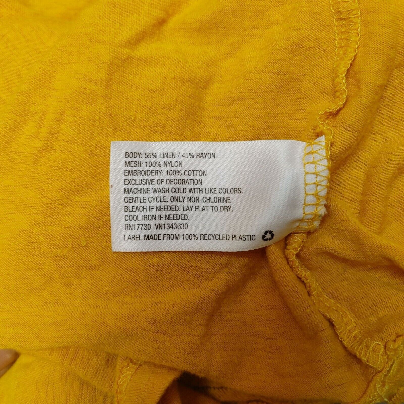 Other Ava & Viv Women's Lace Accent Yellow Top X Size XL / US 12-14 / IT 48-50 - 4 Thumbnail