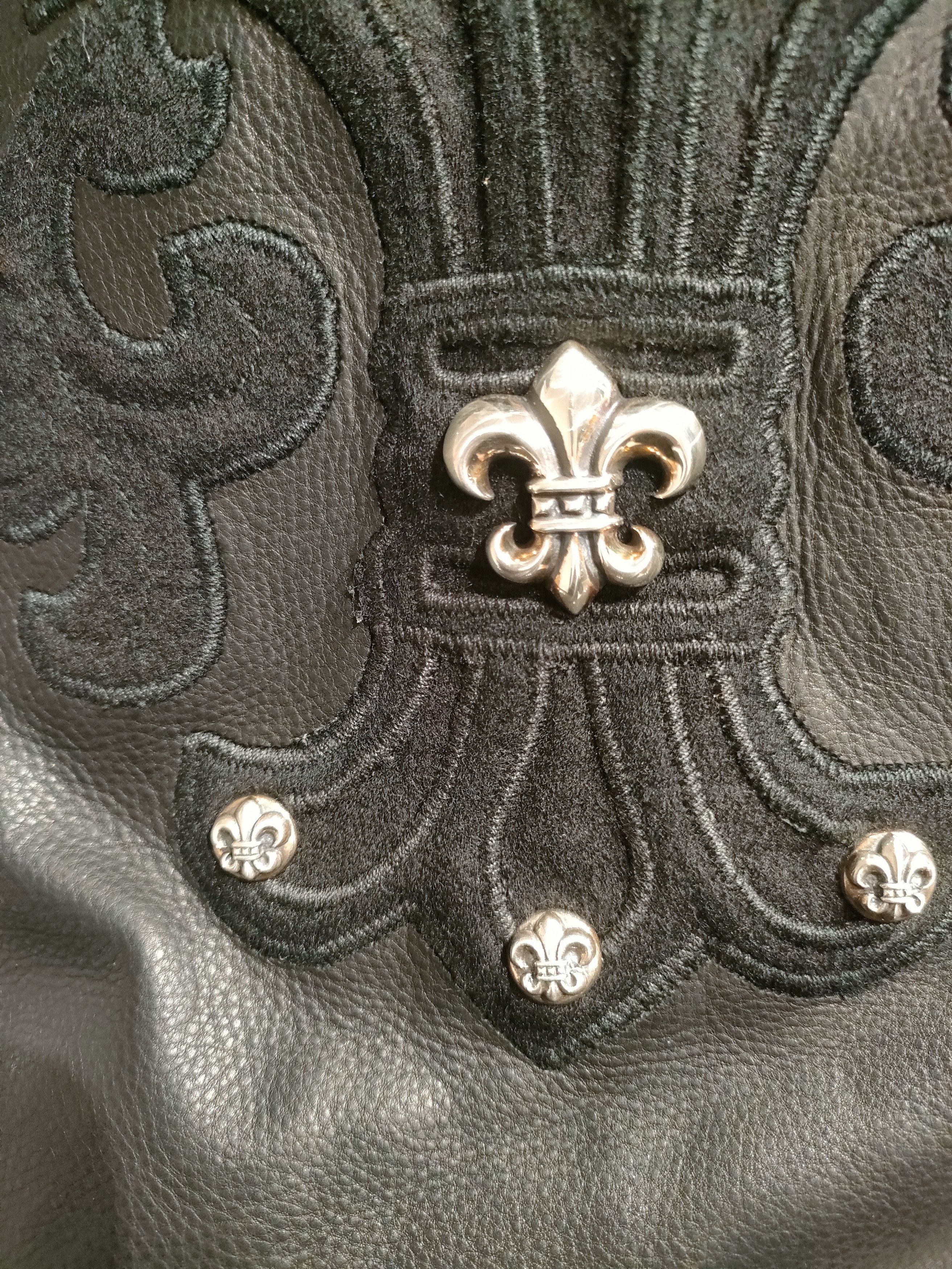 Chrome Hearts Chrome Hearts Full Cross Leather Sleeve Varsity Jacket Size US XL / EU 56 / 4 - 5 Thumbnail