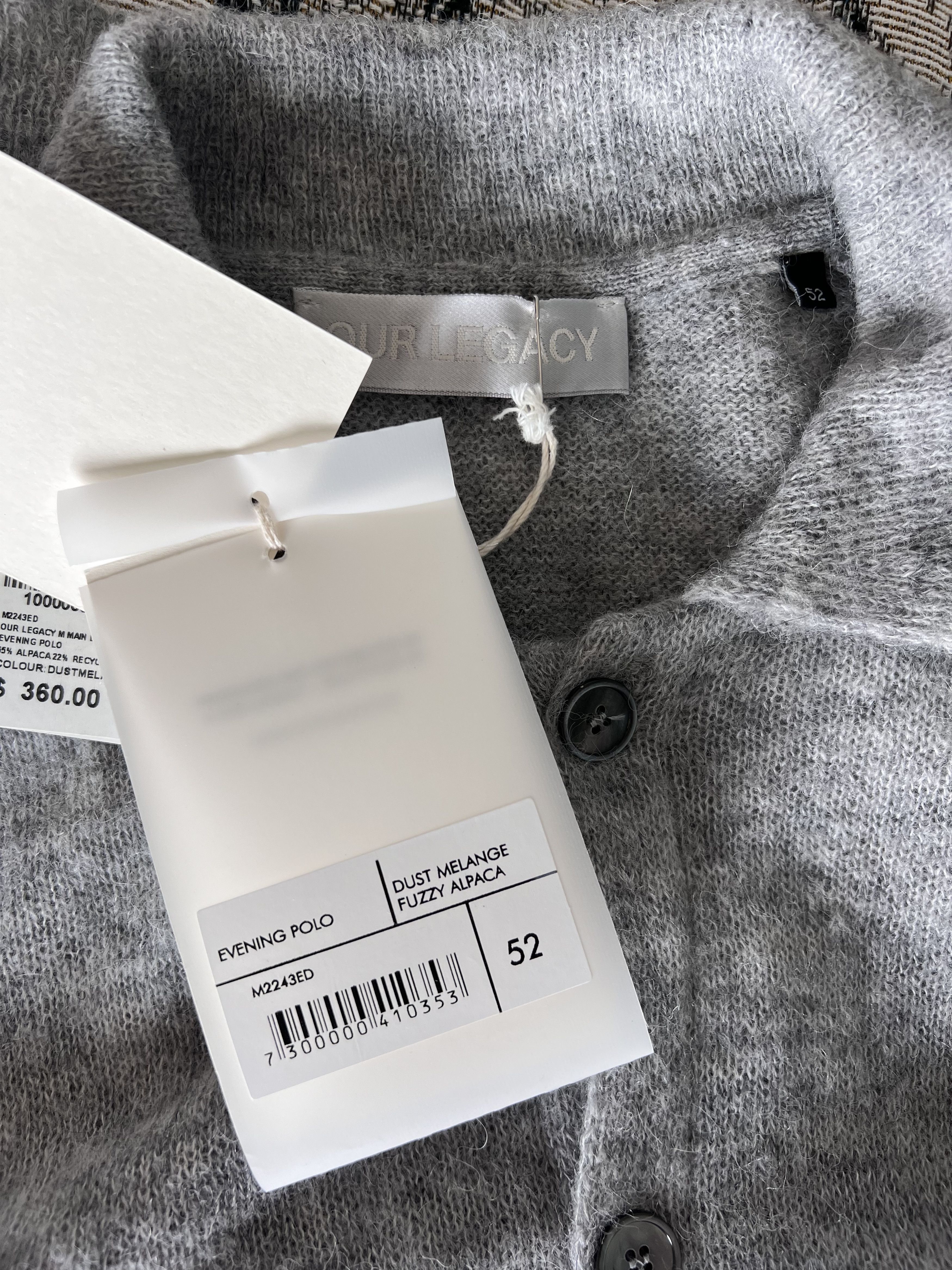 Our Legacy Our Legacy Evening Polo in Dust Melange Fuzzy Alpaca Size US L / EU 52-54 / 3 - 9 Thumbnail
