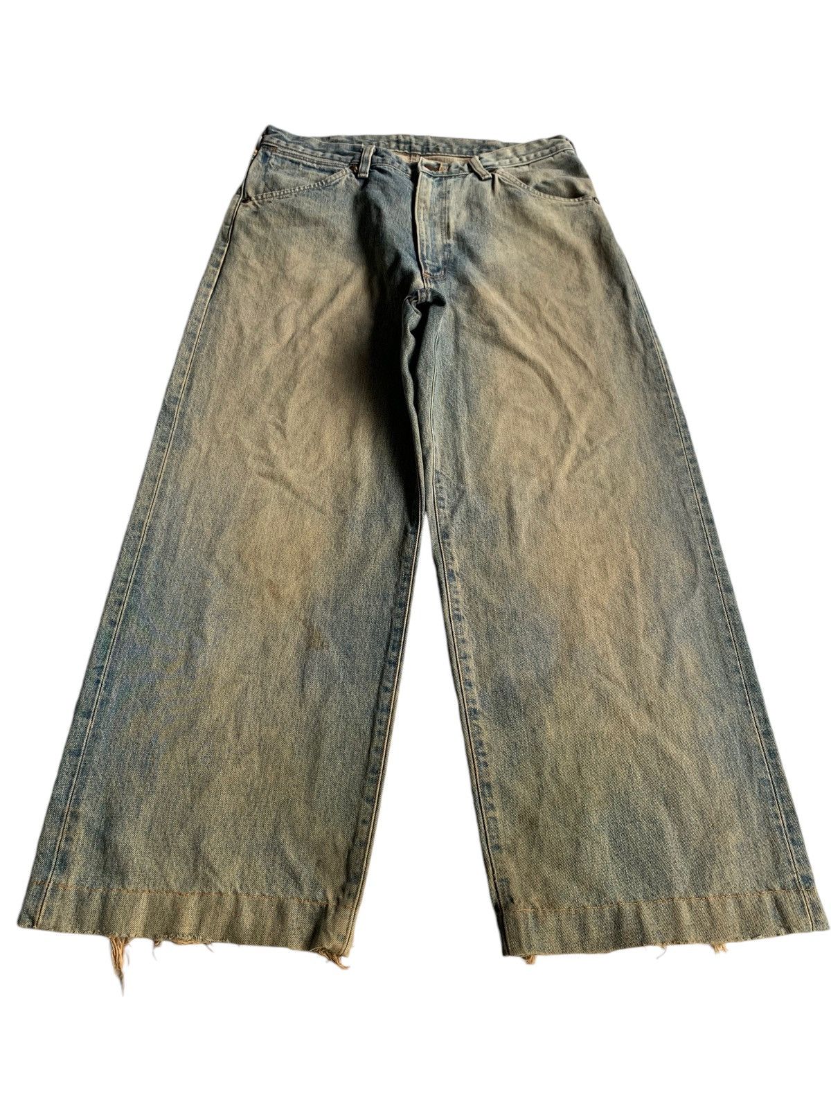 Japanese Brand Vintage Wranger Baggy Faded Selvedge Distressed Denim Size US 33 - 3 Thumbnail