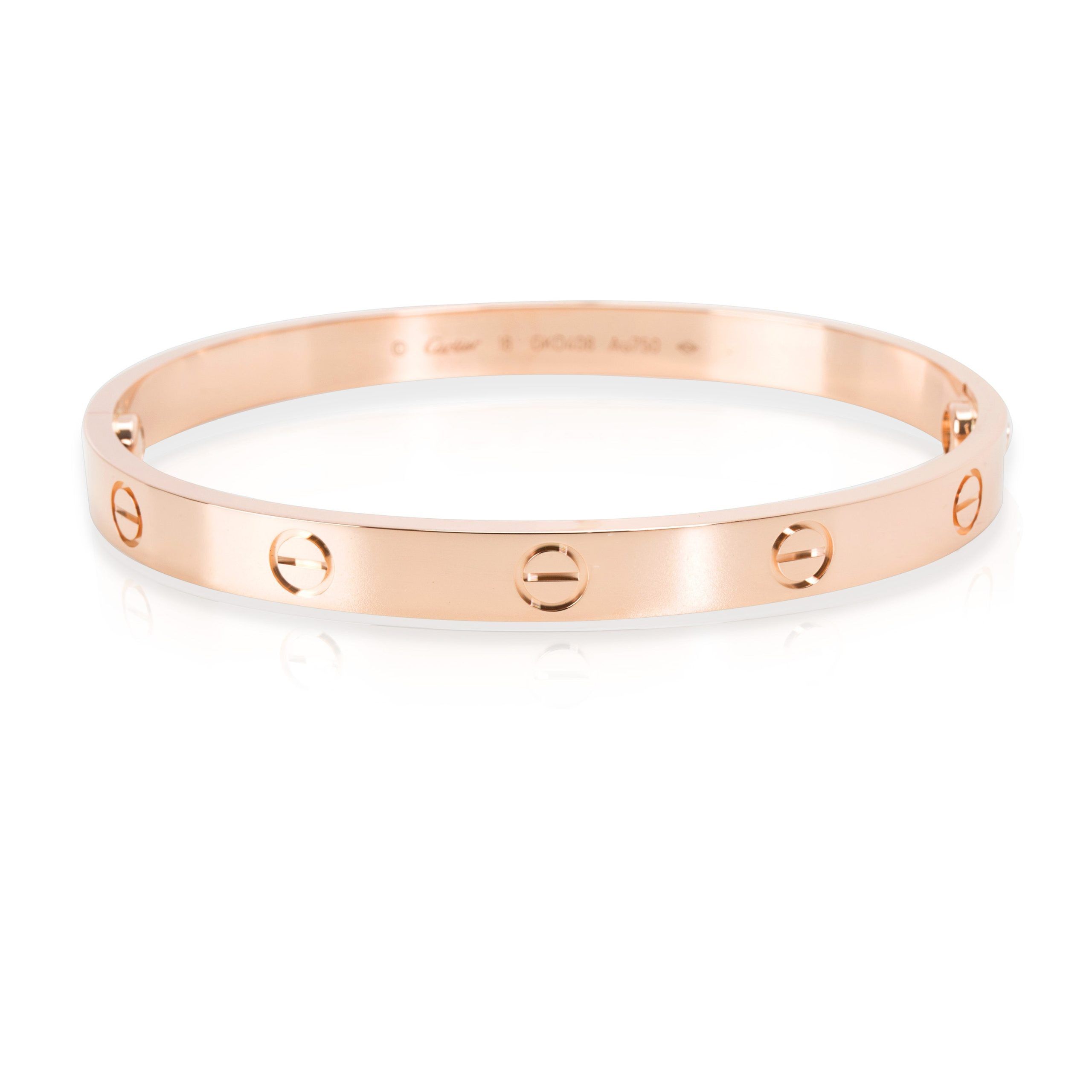 Cartier Love Bangle in 18K Rose Gold (Size 18)