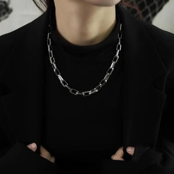 Jewelry Silver Chain Necklace for Modern Edge Size ONE SIZE - 8 Thumbnail
