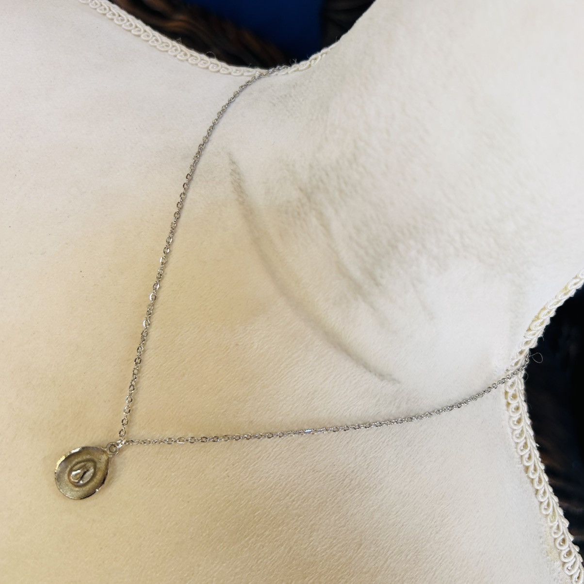 Handmade Handcrafted die-cut silver cowgirl hat pendant necklace Size ONE SIZE - 2 Thumbnail