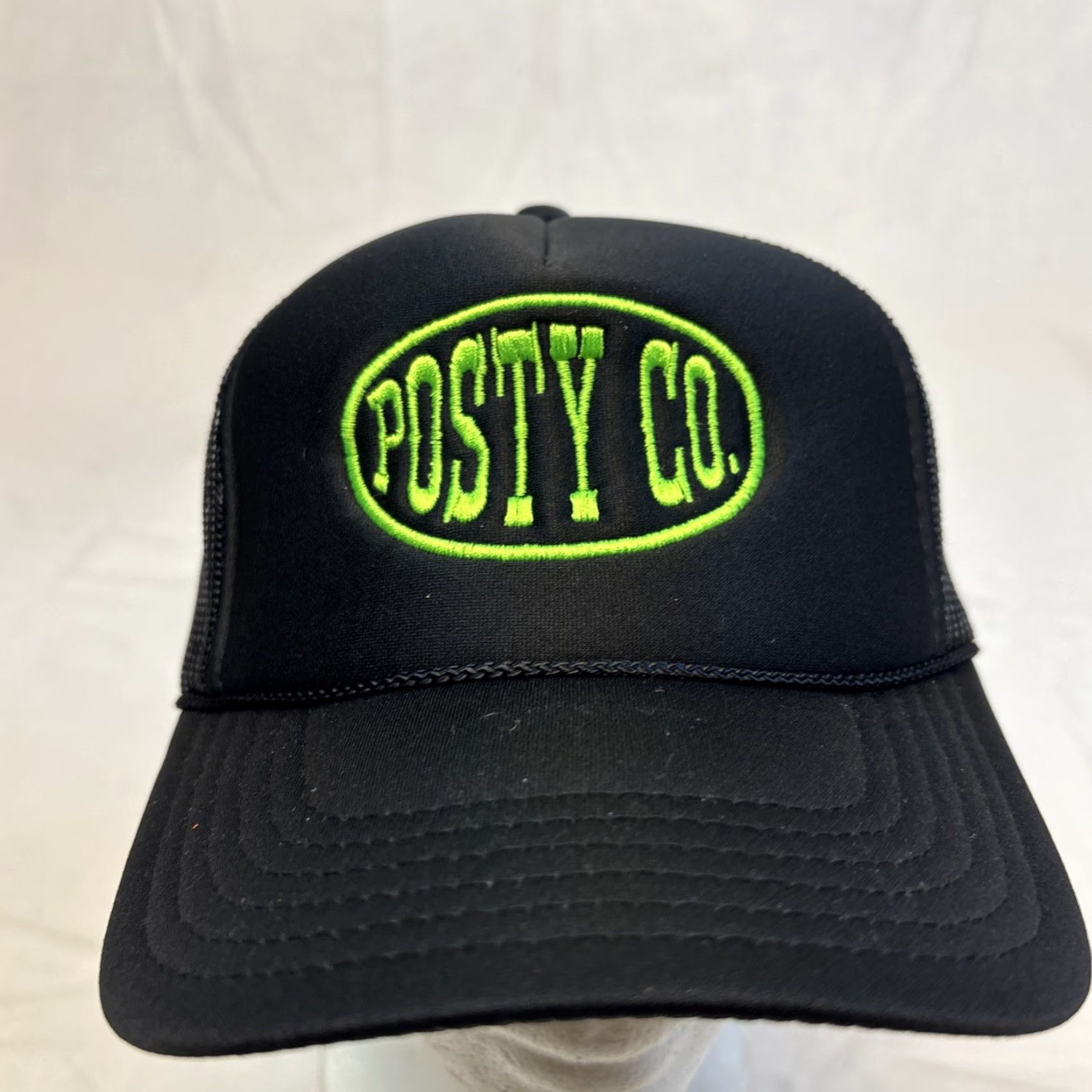 Vintage Post Malone’s Tour Posts Co. Trucker Hat Neon Green Embroidered Adjustable NWOT Hats Men One Size Green Size ONE SIZE - 5 Thumbnail
