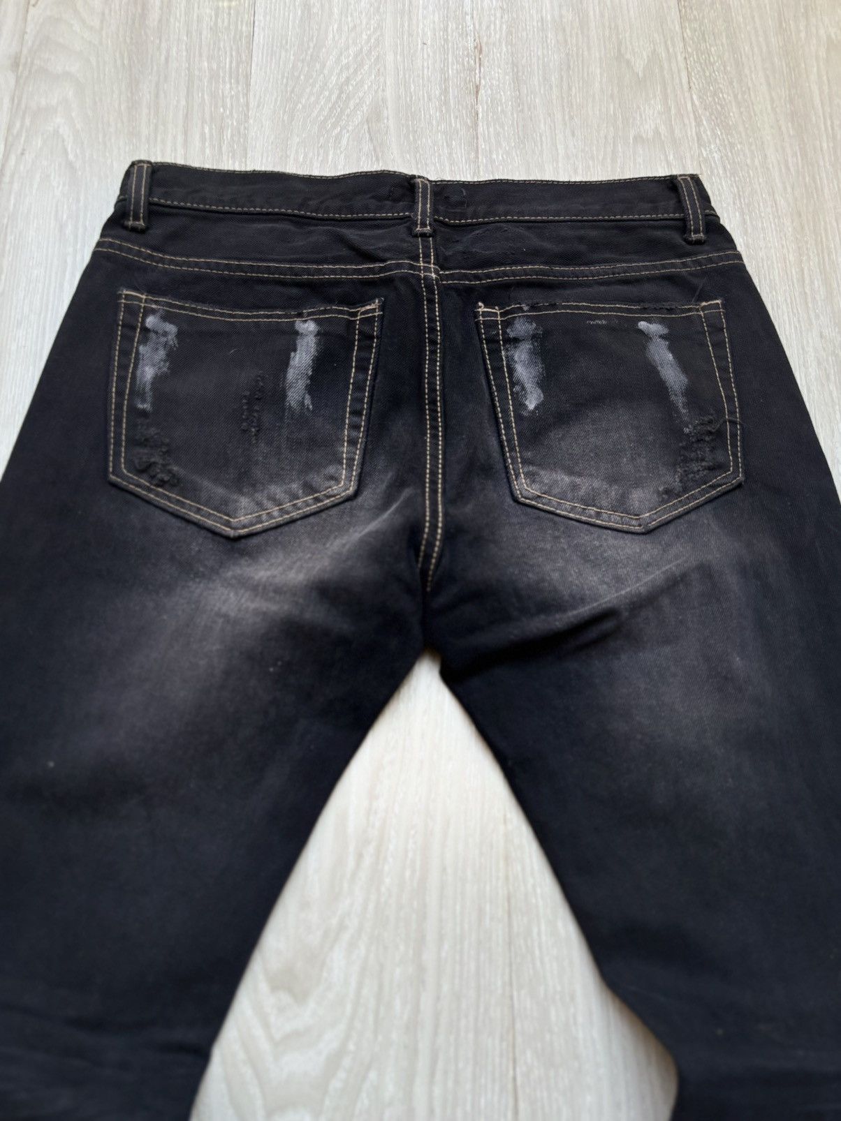 Japanese Brand Distressed flare jeans Size US 28 / EU 44 - 9 Thumbnail