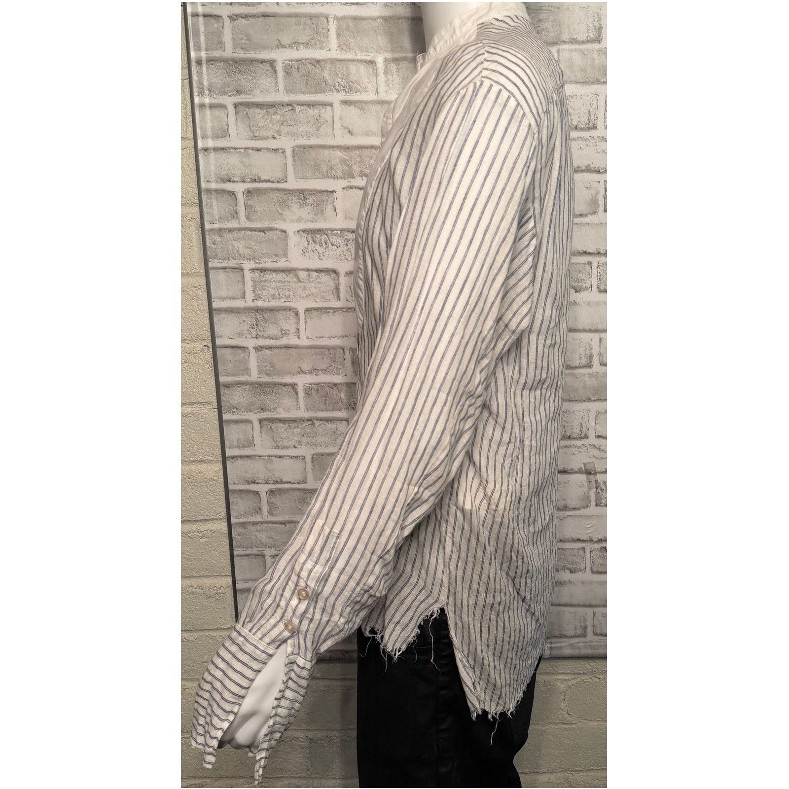 Greg Lauren The Studio Shirt w/ Bib Gatsby Artist 3 Large Linen Cotton Size US L / EU 52-54 / 3 - 4 Thumbnail