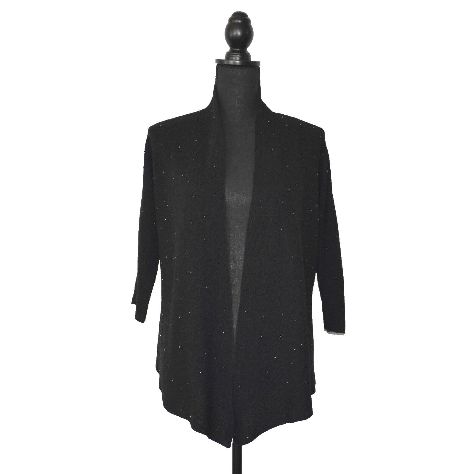 Eileen Fisher NEW EILEEN FISHER Black Merino Wool Cardigan Sweater Size S Size S / US 4 / IT 40 - 1 Thumbnail