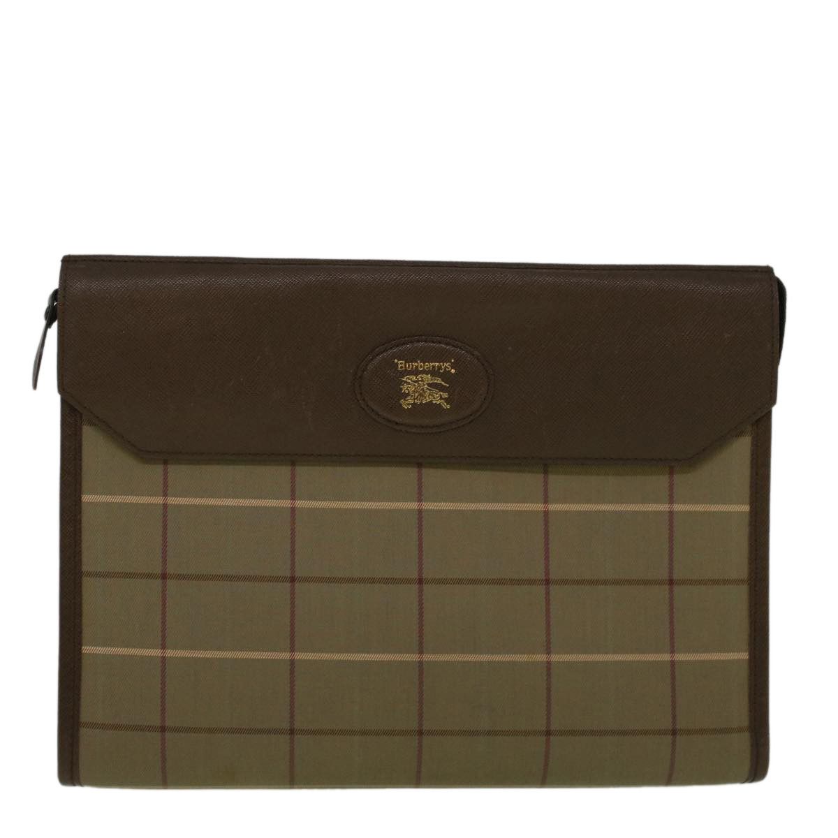 image of Burberry Clutch in Khaki, Women's