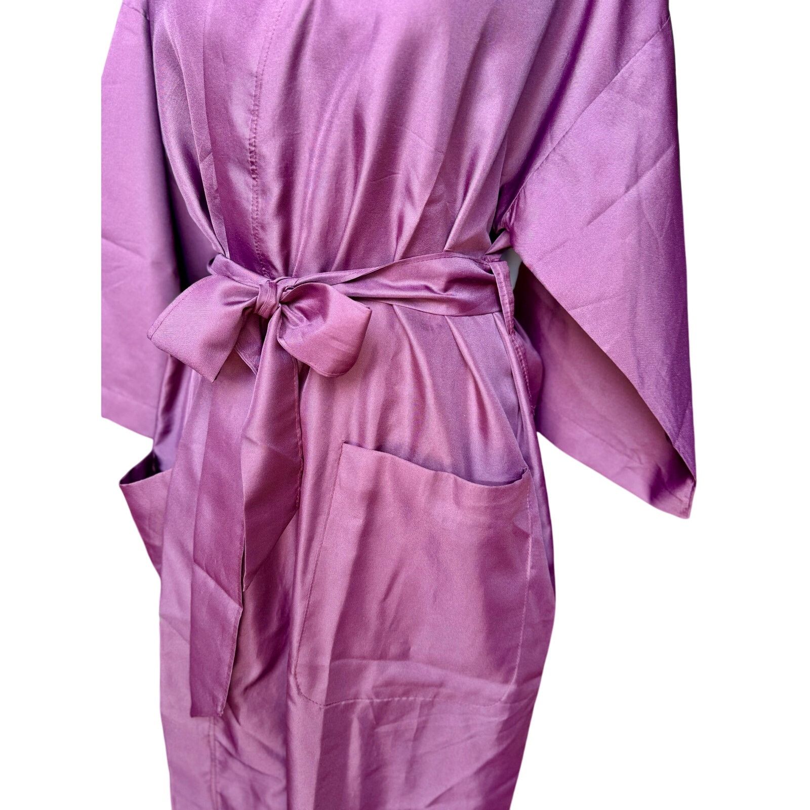 Dior Dior Stylish Purple Kimono Robe with Pockets Size ONE SIZE - 3 Thumbnail