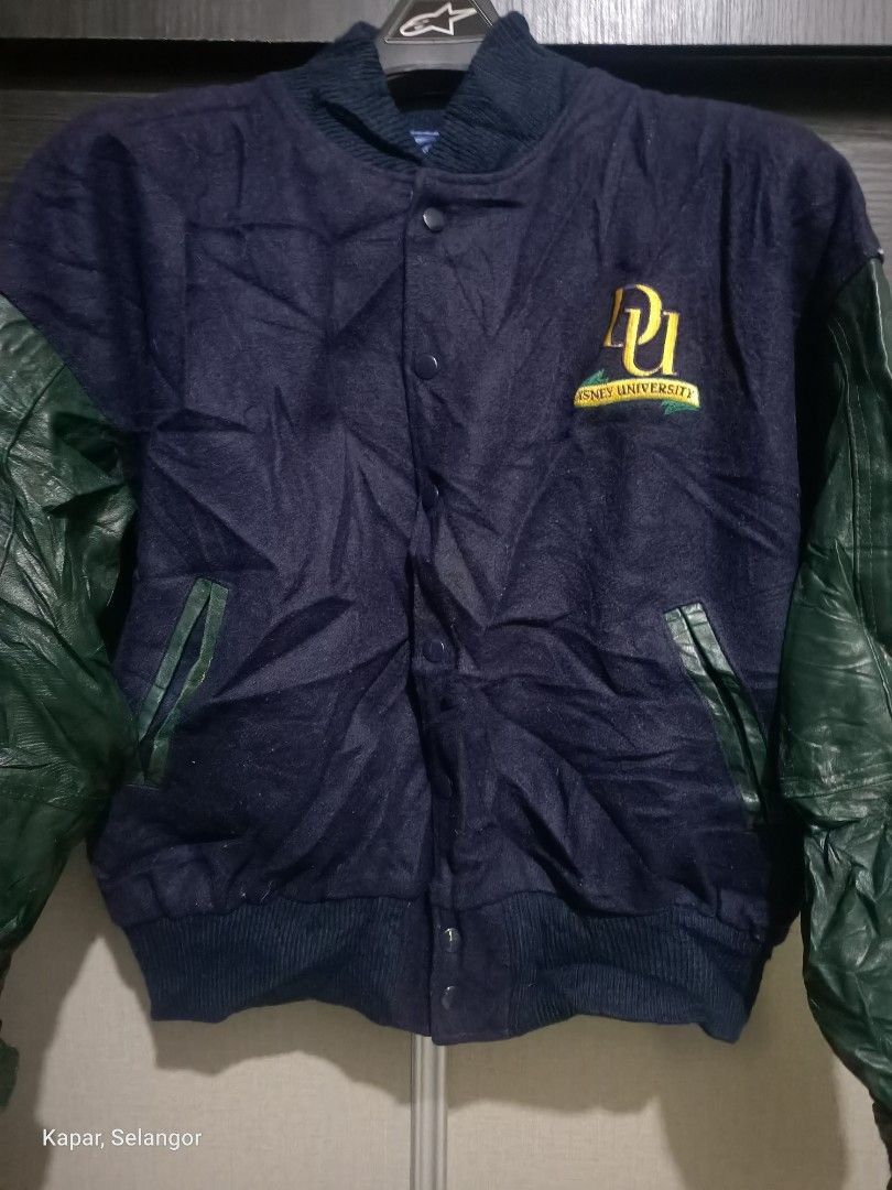 Disney × Vintage Vintage 90s Disney university varsity wool leather jacket Size US S / EU 44-46 / 1 - 2 Thumbnail