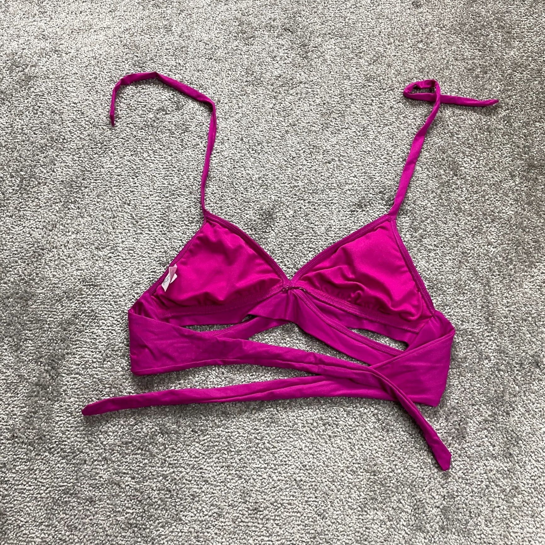 Vintage Kona Sol Bikini Top Women S Purple Halter Back Tie Beach Swimwear Top Adult Small, Nylon Spandex, Adjustable Strap, Beach Theme, Women’s Ittens? Size S / US 4 / IT 40 - 2 Thumbnail
