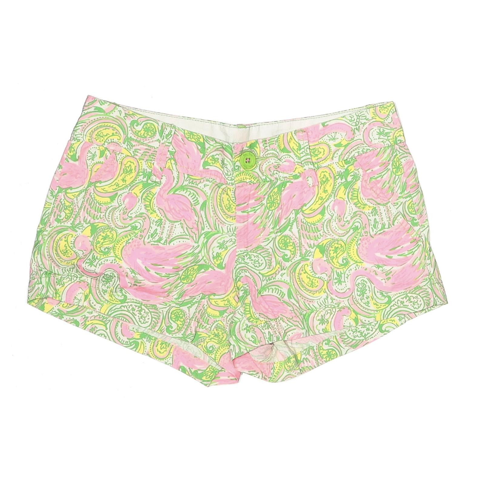 Other Lilly Pulitzer Pink Flamingo Print Cotton Shorts Size 0 Size 25" / US 0 / IT 36 - 1 Thumbnail