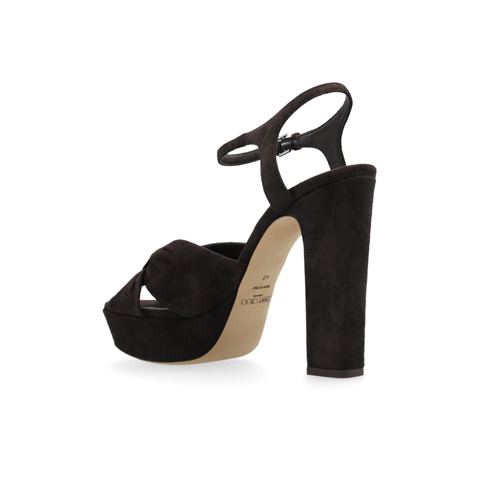 Jimmy Choo JIMMY CHOO 'Heloise' Brown Platform Sandals New & Authentic Size US 7 / IT 37 - 3 Thumbnail
