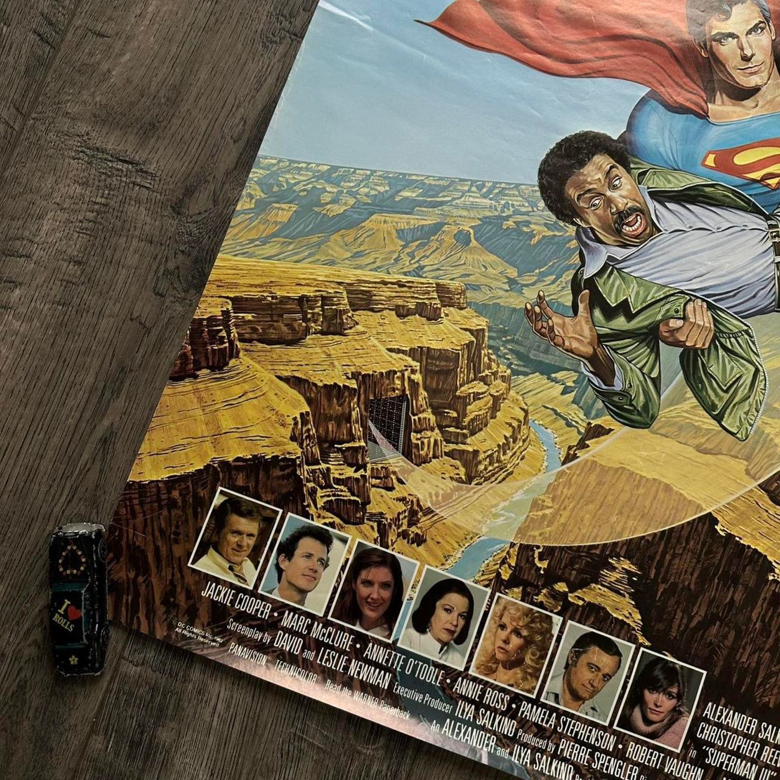DC Comics × Vintage Vintage 80s Superman 3 III Dc Comics Official Movie Poster Size ONE SIZE - 2 Thumbnail