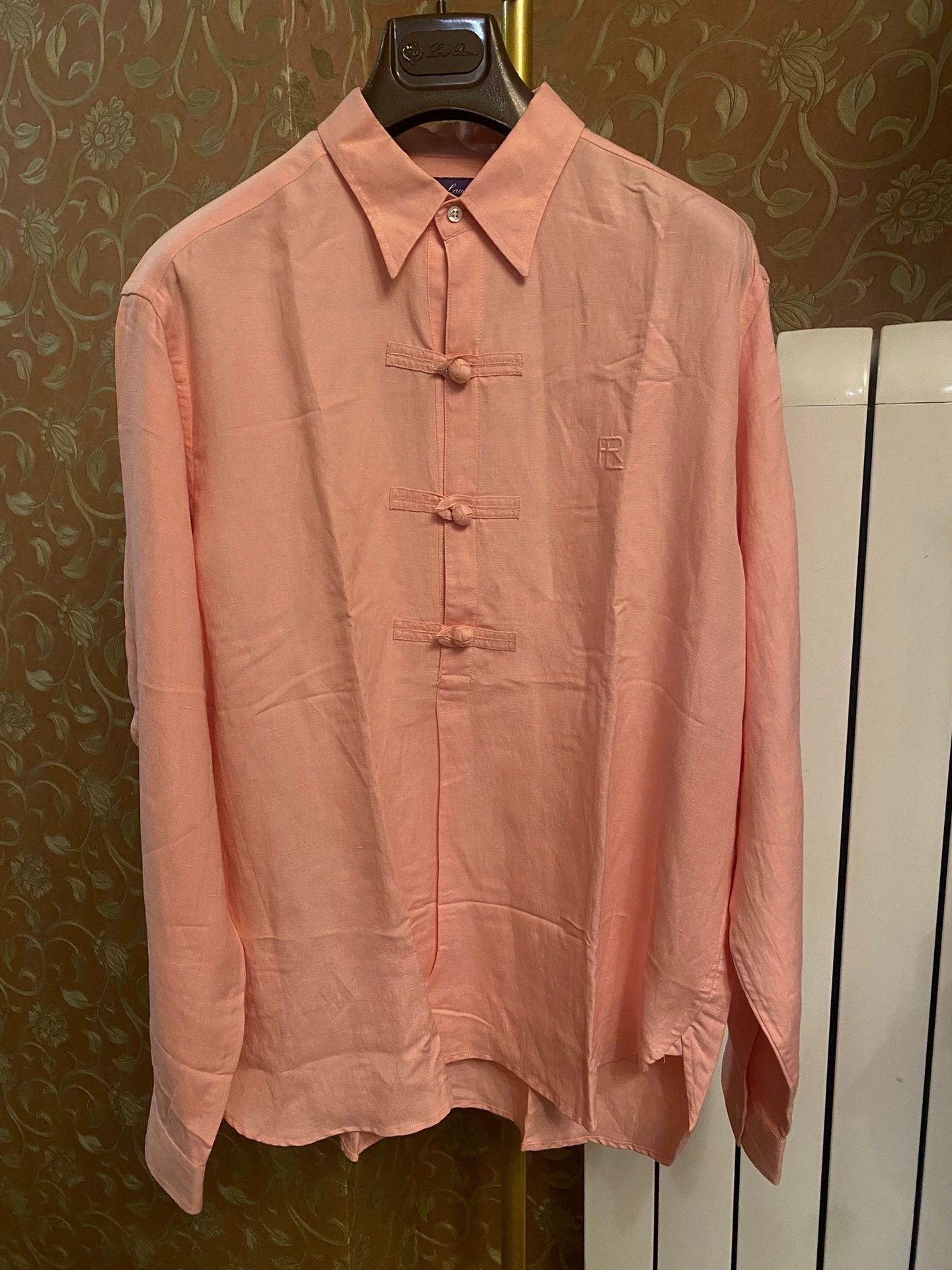Polo Ralph Lauren Purple Label RRL Chinese Silk Linen Italian Shirt Size US L / EU 52-54 / 3 - 1 Thumbnail