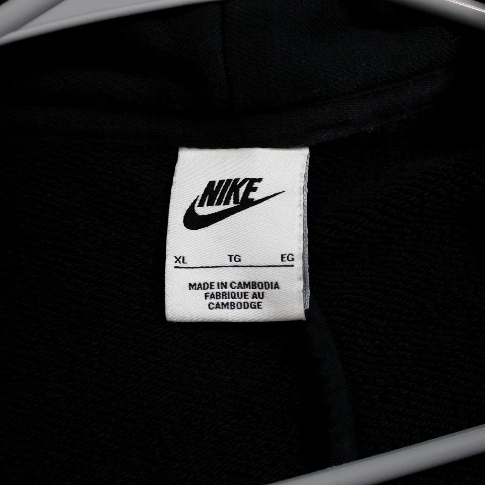 Nike VINTAGE? NO - Nike Jacket Woman XL Black Fleece Cotton Duster Long Sweater Open Streetwear Size XL / US 12-14 / IT 48-50 - 3 Thumbnail