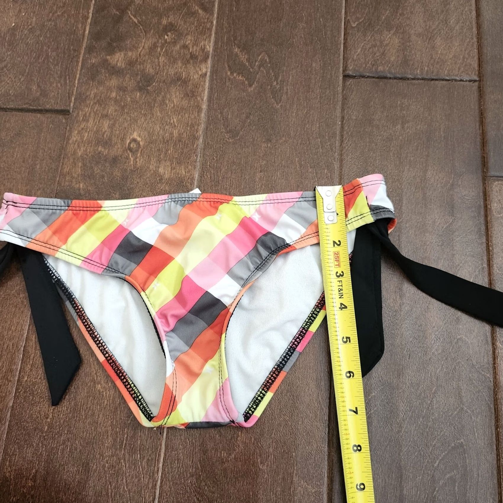 Hurley Hurley Women's Bikini Bottoms Plaid - Petite P Multicolor Spandex Polyester Hand Wash Only Hipster Beach 90s? Size 28" / US 6 / IT 42 - 5 Thumbnail