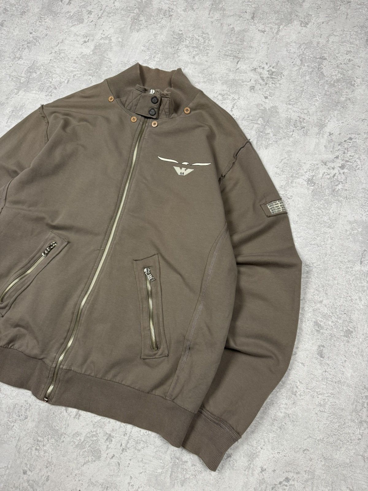 Emporio Armani Emporio Armani Zip Sweatshirt Big Logo Size L Size US L / EU 52-54 / 3 - 3 Thumbnail