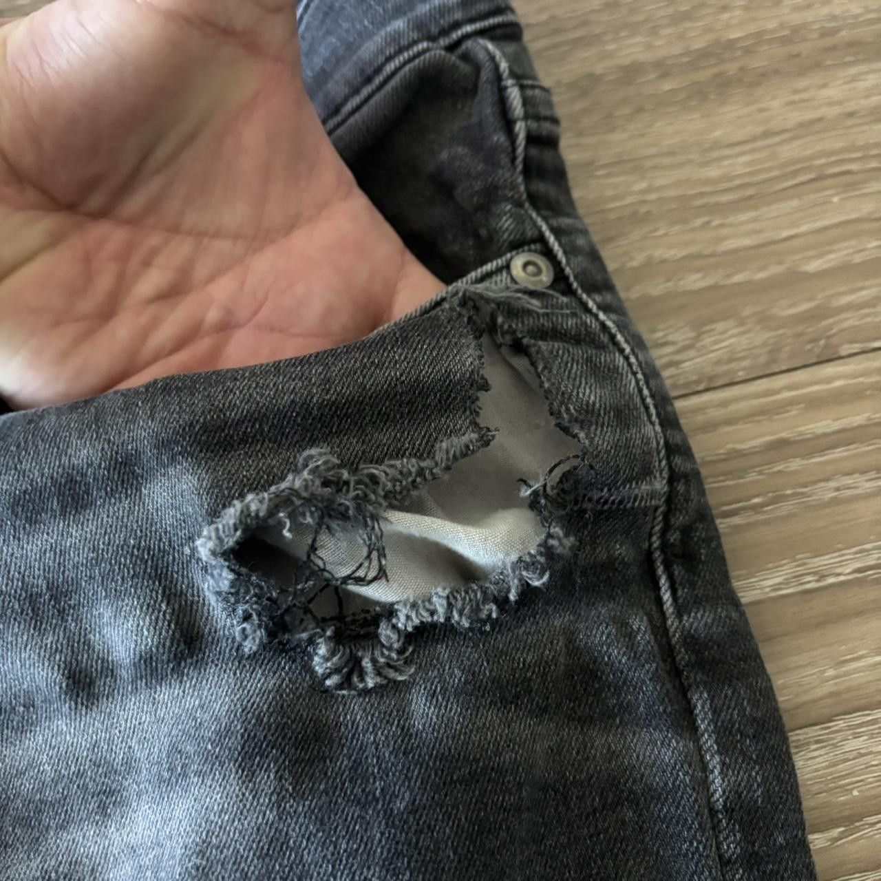 Vintage Crazy Vintage Y2K/2000s Grunge Faded Black Denim Jeans! 34x30 Size US 34 / EU 50 - 6 Thumbnail