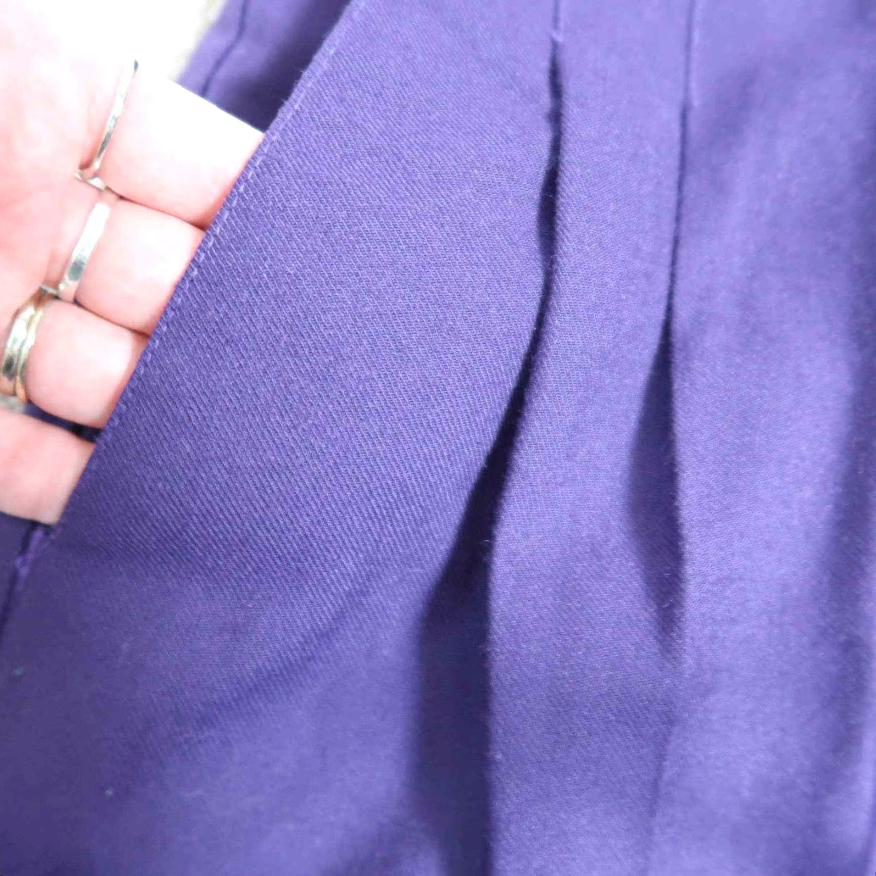 Vintage VINTAGE Norton McNaughton Purple Pleat Front Trouser Pants 12 Women’s 1990s Secretary/Geek Look Classic Size 34" / US 12 / IT 48 - 4 Thumbnail