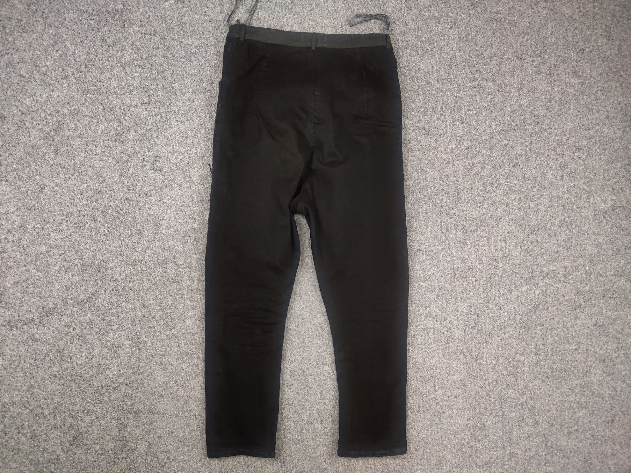 Japanese Brand Umit Unal Couture Black jeans decorative Drop Crotch Pants Size US 31 - 8 Thumbnail
