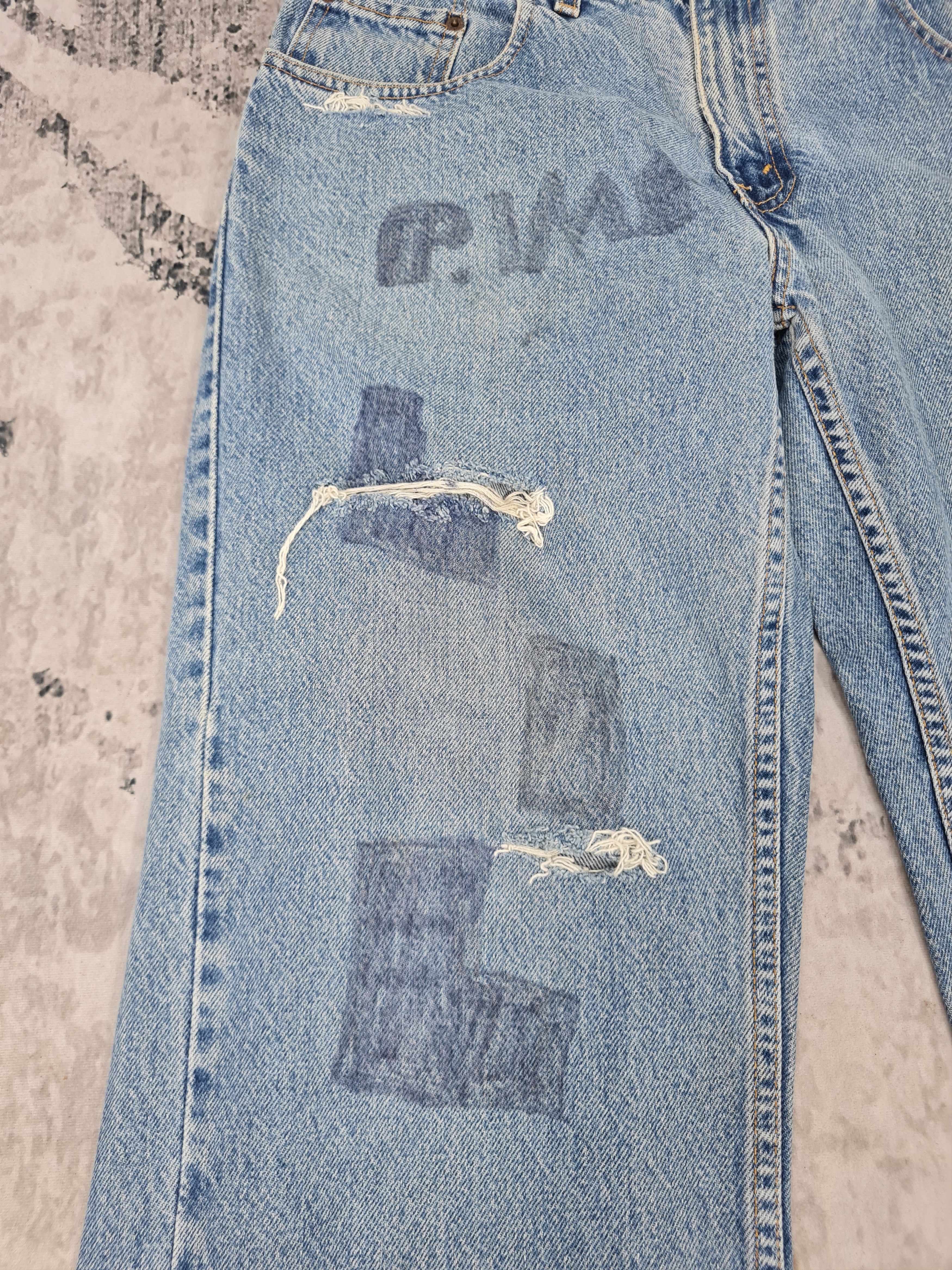 Levi's Vtg LEVIS 569 Straight Cut Ripped Cropped L0372 Size 34X26.5 Size US 34 / EU 50 - 6 Thumbnail