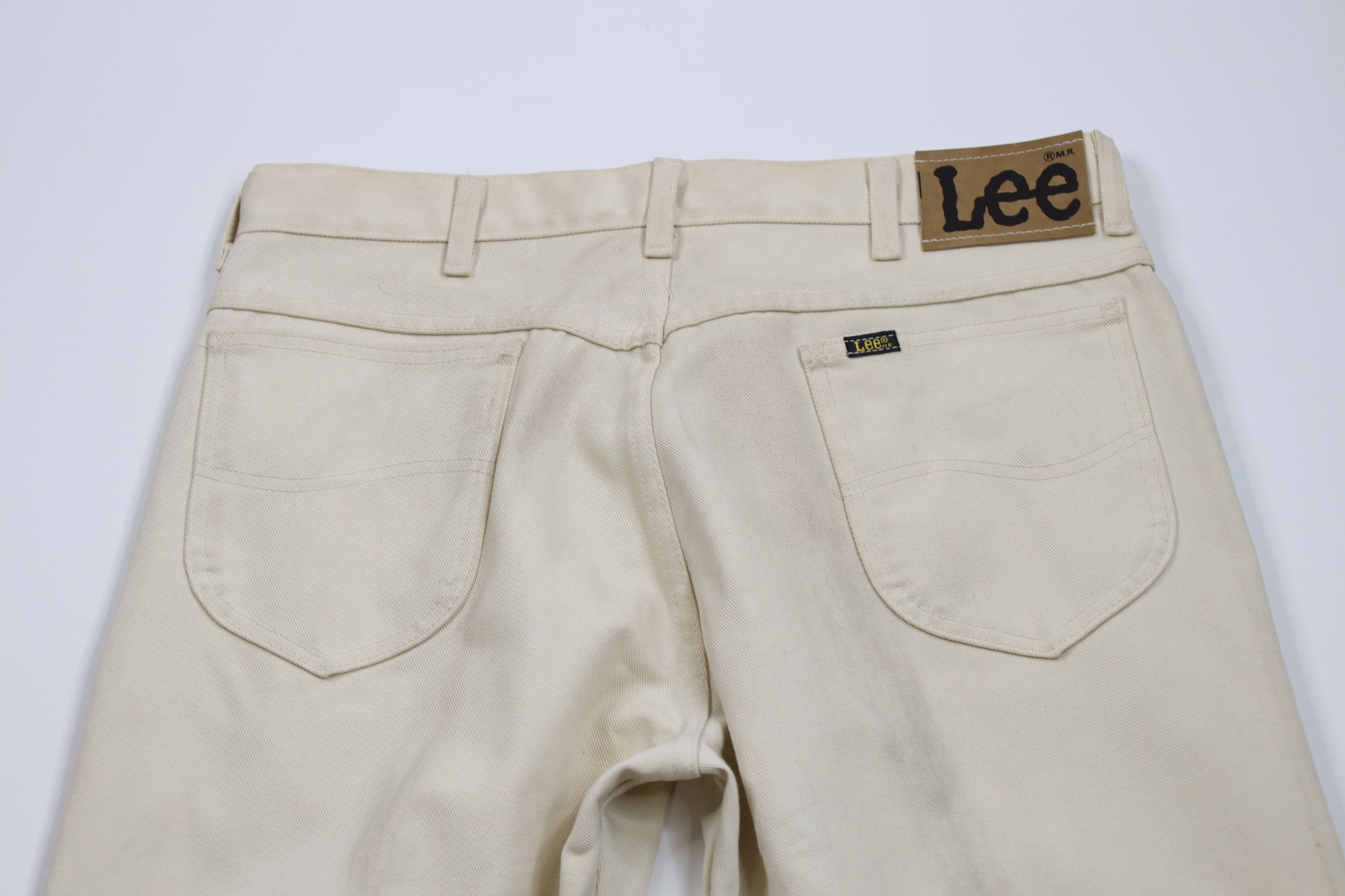 Lee × Vintage Vintage 90s Lee Flared Wide Leg Denim Jeans Beige USA Size US 34 / EU 50 - 13 Thumbnail