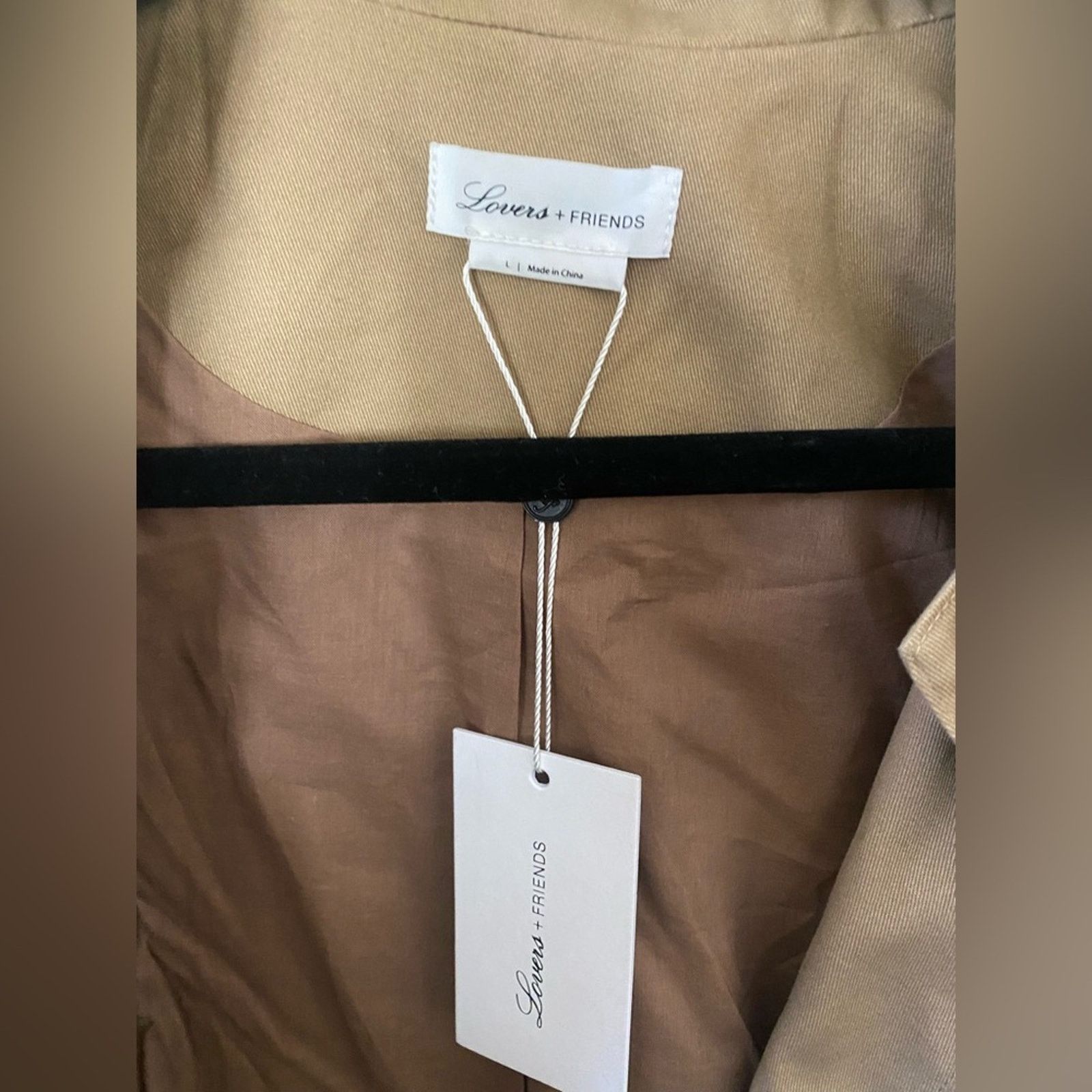 Other Lovers + Friends Cropped Tan Jacket SZ. L Size L / US 10 / IT 46 - 5 Thumbnail