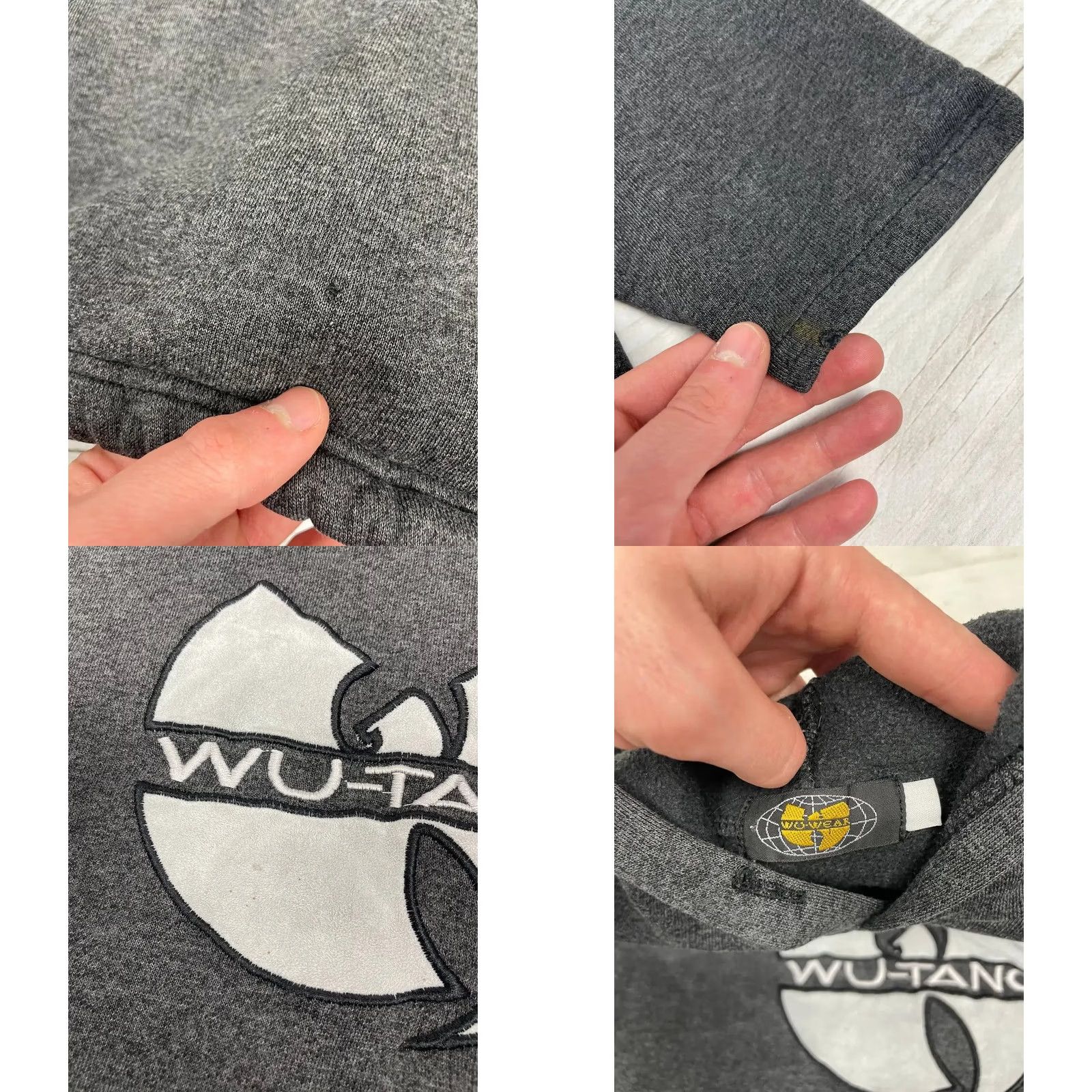Vintage VINTAGE Wu Wear Wu Tang Clan Hoodie Men XL Gray 90s Pullover Hooded Sweatshirt Size US XL / EU 56 / 4 - 8 Thumbnail