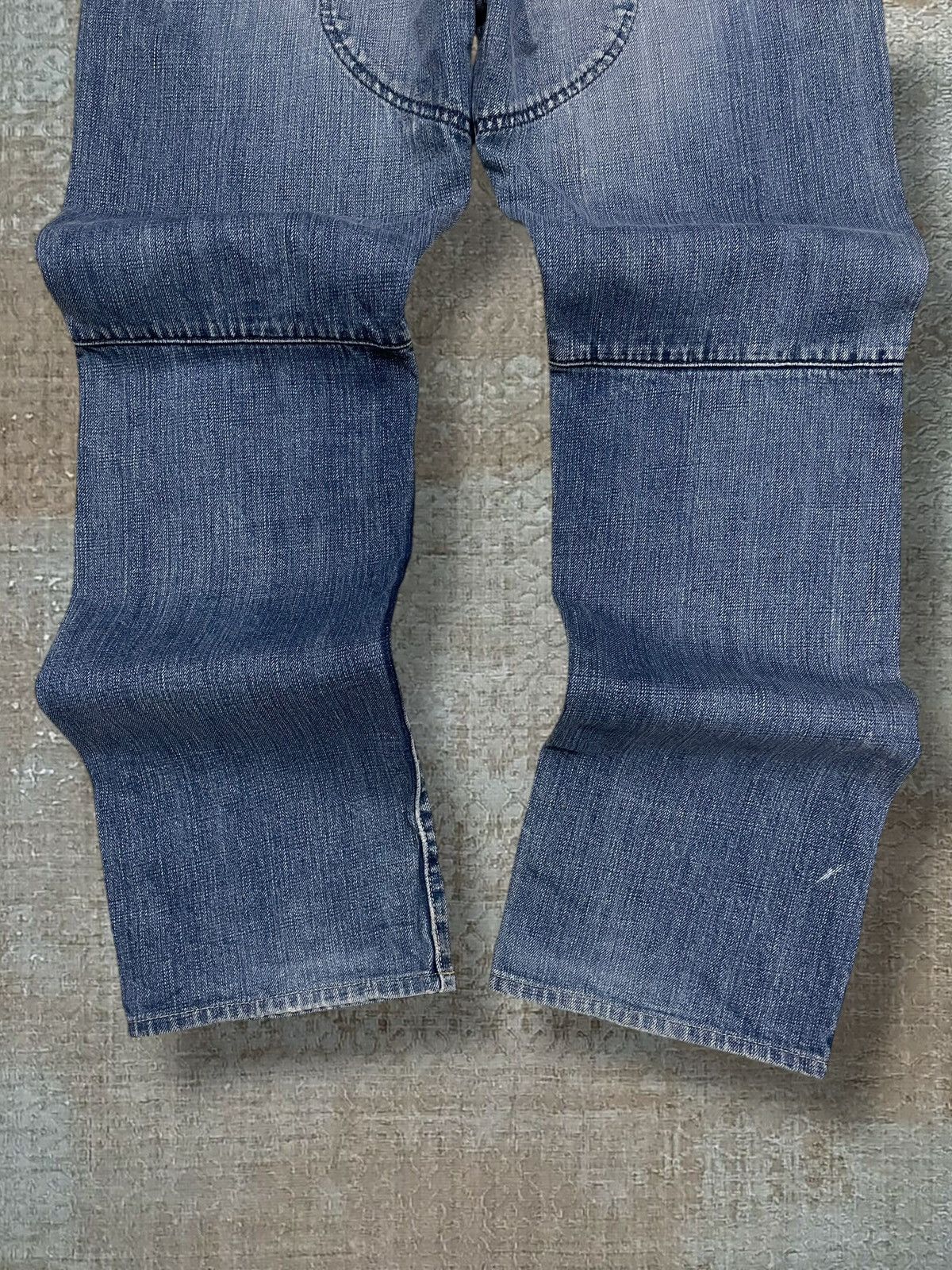 Japanese Brand Vintage 1990s Designer Jappan Studio Ecru Distressed Denim Size US 32 / EU 48 - 11 Thumbnail