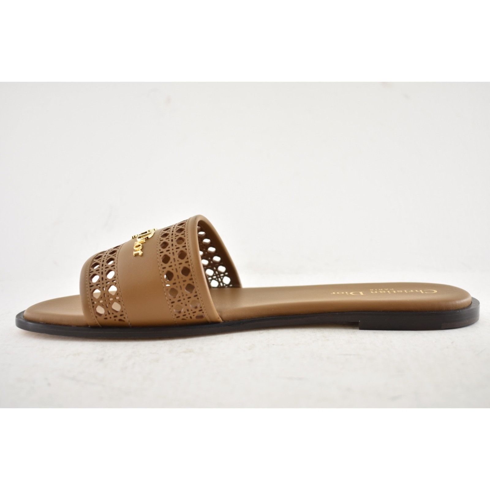 Dior Dior D-Lane Dway Micro Cannage Chestnut Leather Slide 37 Size US 7 / IT 37 - 14 Thumbnail