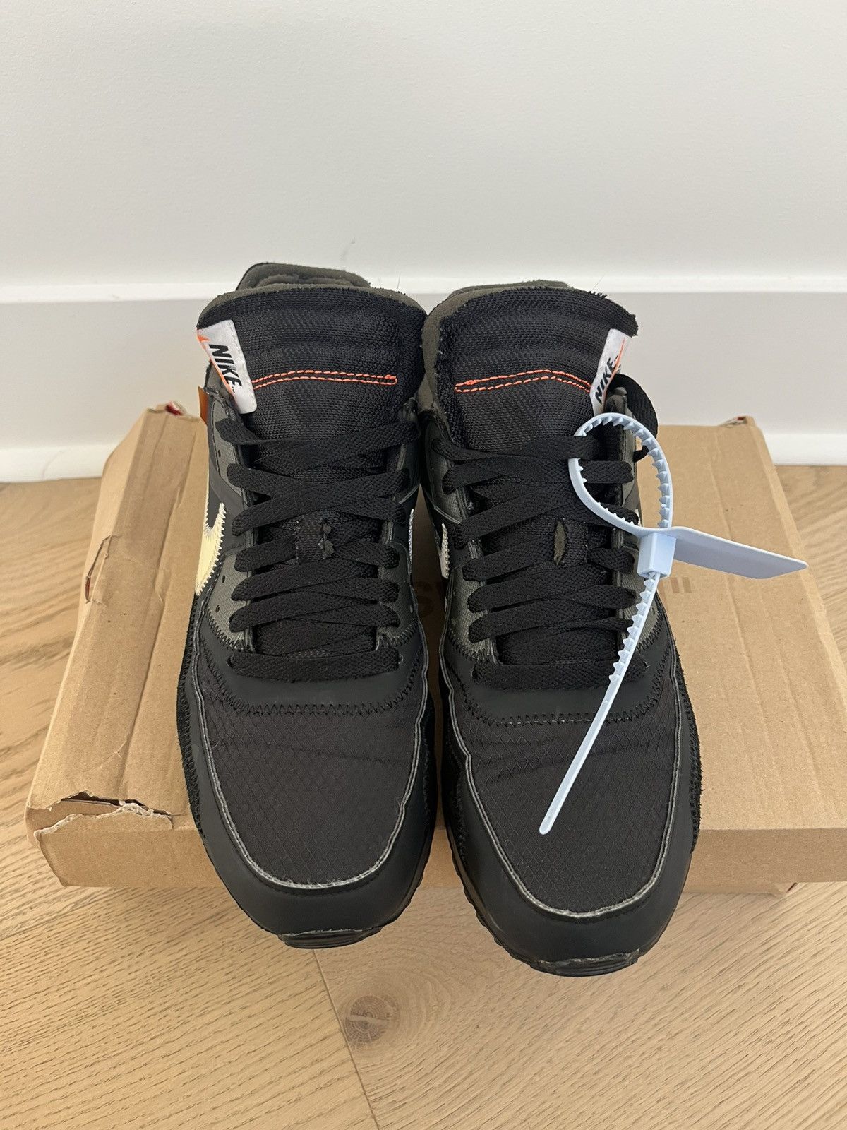 Off-White Nike OW Air Max 90 Black Size US 9 / EU 42 - 2 Thumbnail