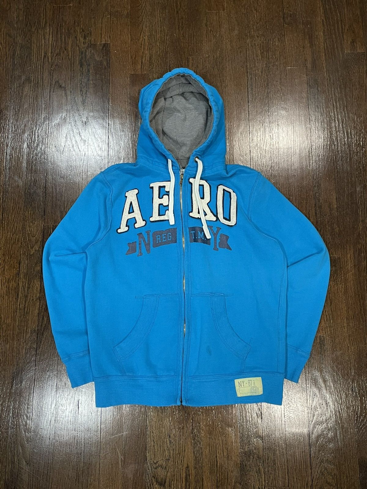 Aeropostale Y2K Aeropostale blue zip up hoodie Size US L / EU 52-54 / 3 - 1 Thumbnail