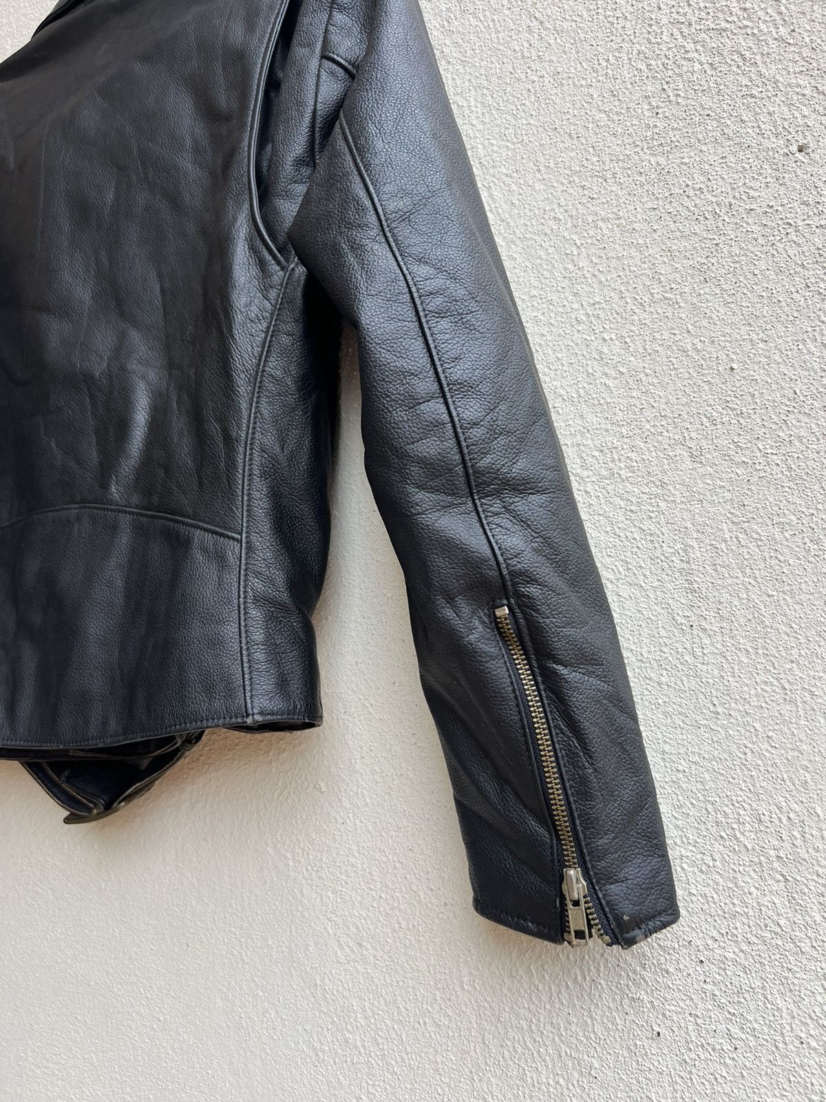 Leather Vintage KOMINE Japan Black Cow Leather Motorcycle Jacket Size US M / EU 48-50 / 2 - 18 Thumbnail