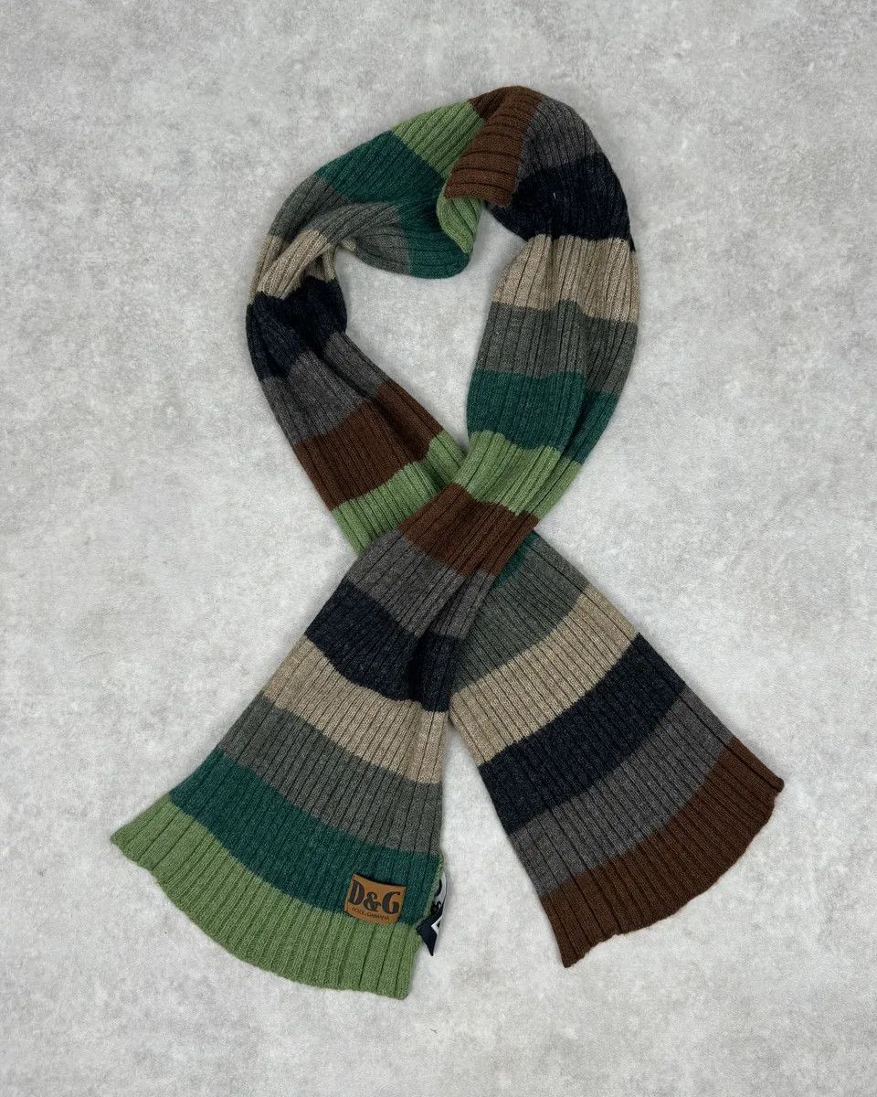 Dolce & Gabbana 2000s Dolce & Gabbana Green Wool Forest Autumn Scarf Size ONE SIZE - 1 Thumbnail