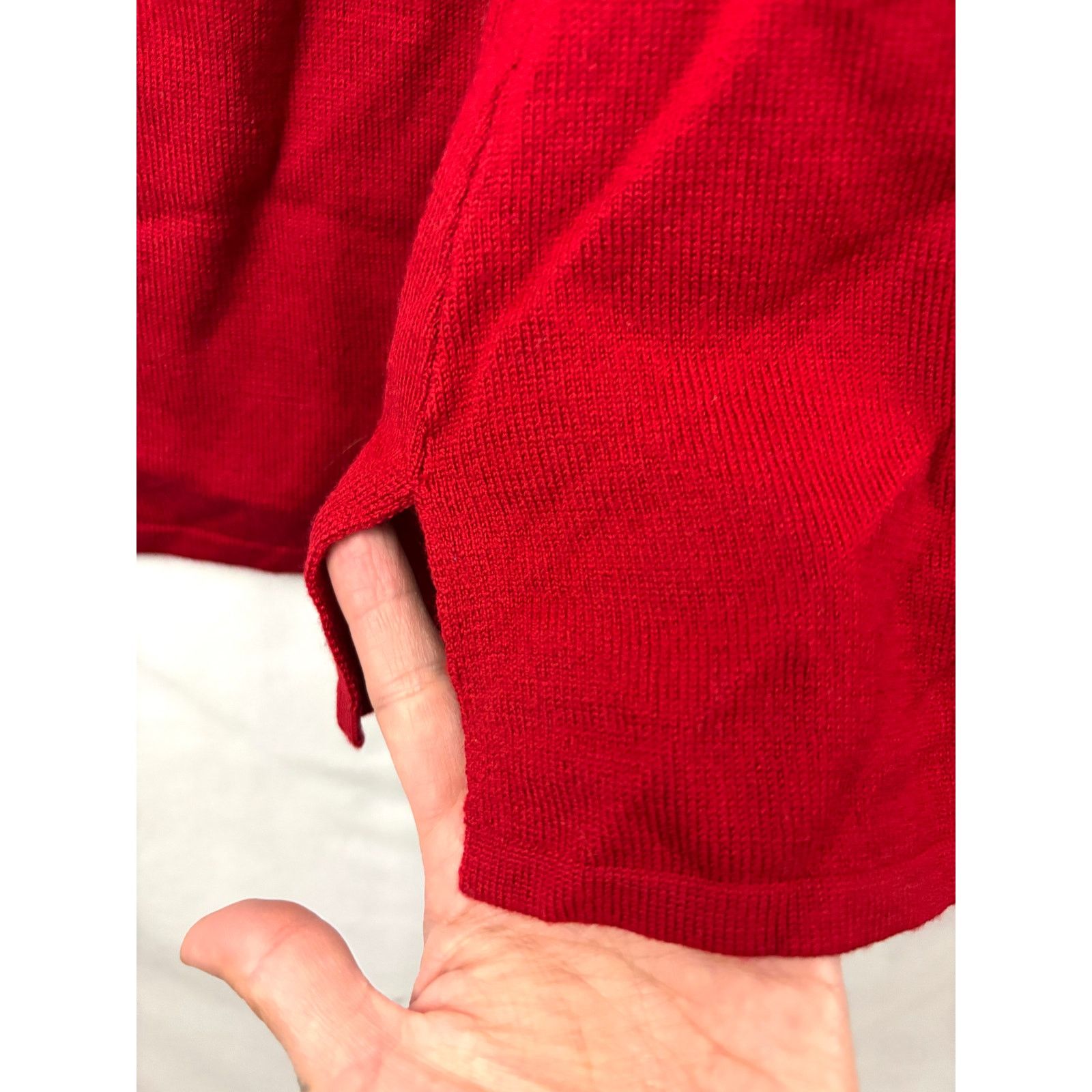 J. Peterman J. Peterman Red Wool Blend Sweater Silk Ribbon Tie MEDIUM Size M / US 6-8 / IT 42-44 - 5 Thumbnail