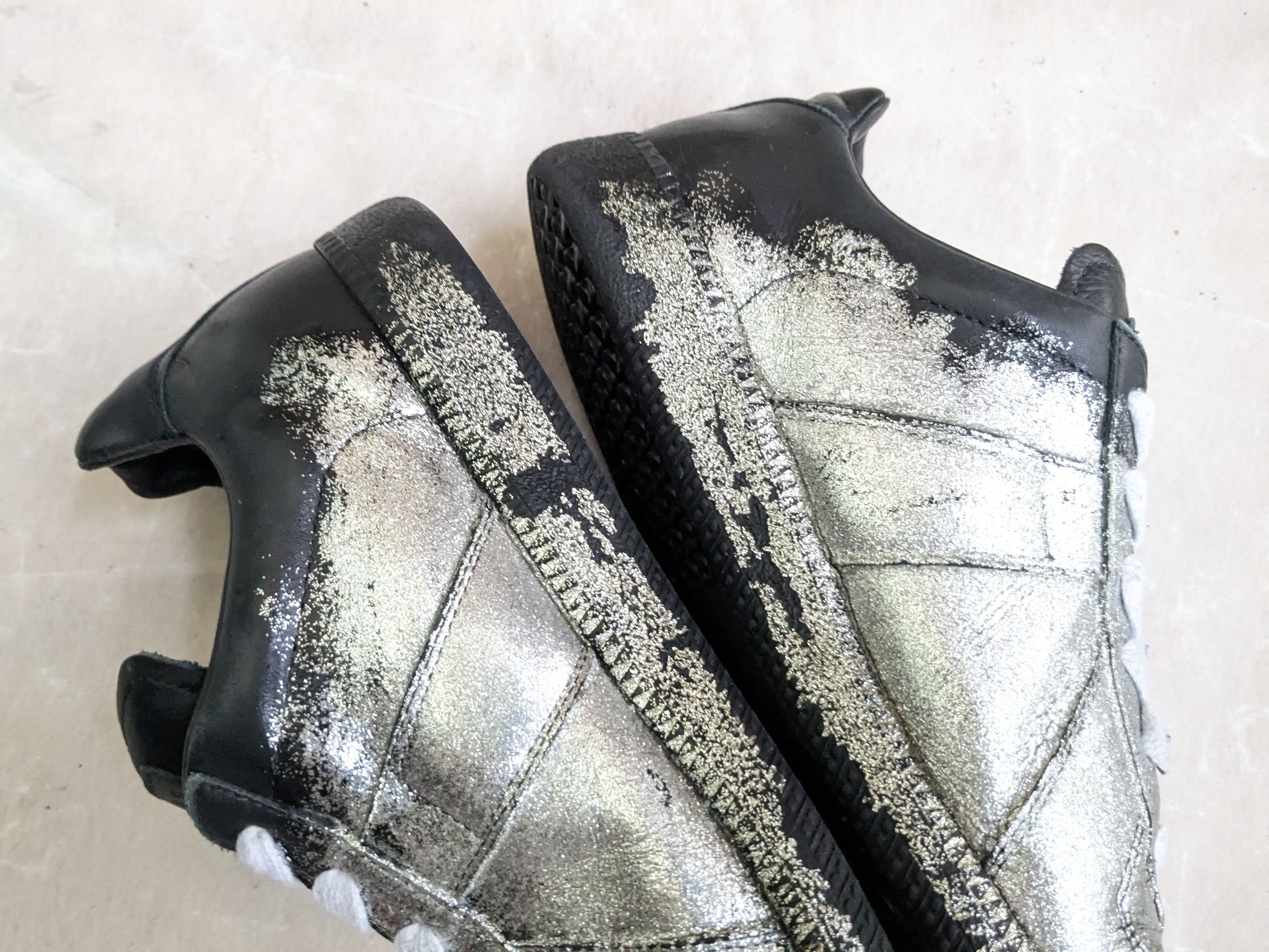 Maison Margiela Maison Margiela Replica GAT Black Silver 8 41 Leather Size US 8 / EU 41 - 14 Thumbnail
