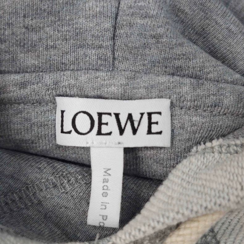 Loewe LOEWE Gray embroidered bee logo hoodie Size L / US 10 / IT 46 - 5 Thumbnail