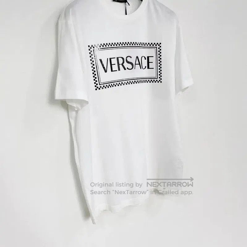 Versace Versace White Cotton Short Sleeve T-Shirt . Size US L / EU 52-54 / 3 - 3 Thumbnail