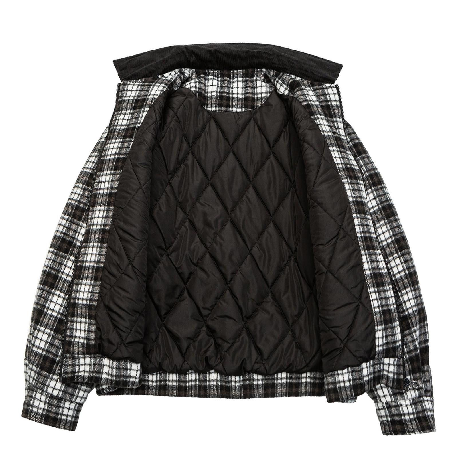 Other Black-White Plaid Padded Jacket | Lapel Collar Heavy Warm Size US M / EU 48-50 / 2 - 2 Thumbnail