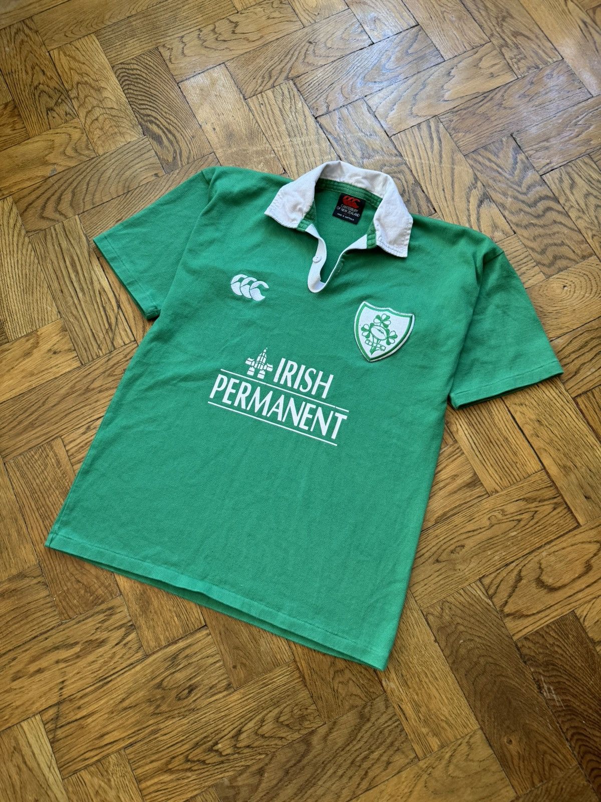 Canterbury of New Zealand Vintage Ireland Rugby Shirt Irish Permanent Jersey T Shirt Size US S / EU 44-46 / 1 - 1 Thumbnail